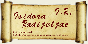 Isidora Radijeljac vizit kartica